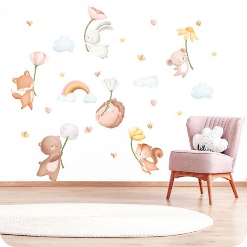 Wandtattoo fliegende Tiere