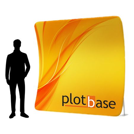 Präsentationswand aus Stoff, Wellen-Form