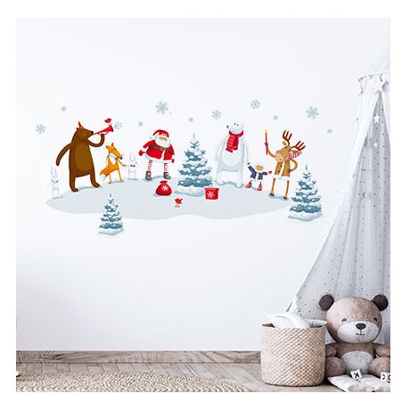 Wandtattoo Weihnachten mit dem Weihnachtsmann