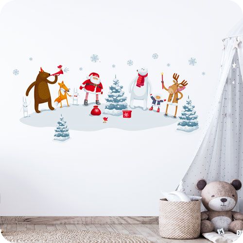 Wandtattoo Weihnachten mit dem Weihnachtsmann