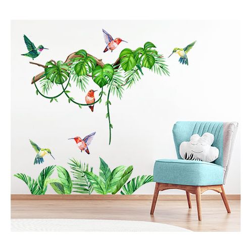 Wandtattoo Kolibris im Dschungel