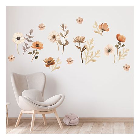 Wandtattoo Blumen im Boho-Stil