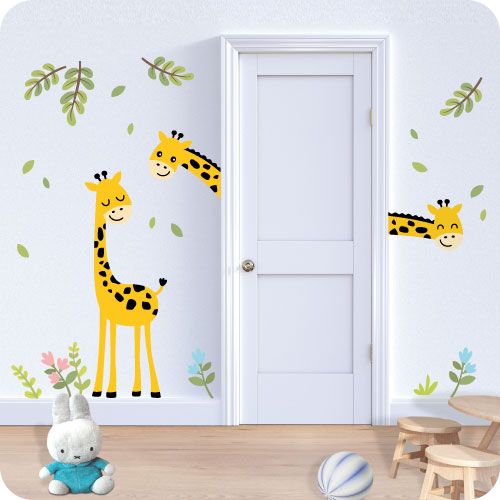 Wandtattoo Giraffe, links
