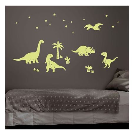 Wandtattoo Dinosaurier, nachtleuchtend