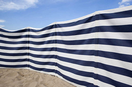 Strand-Windschutz bedruckt